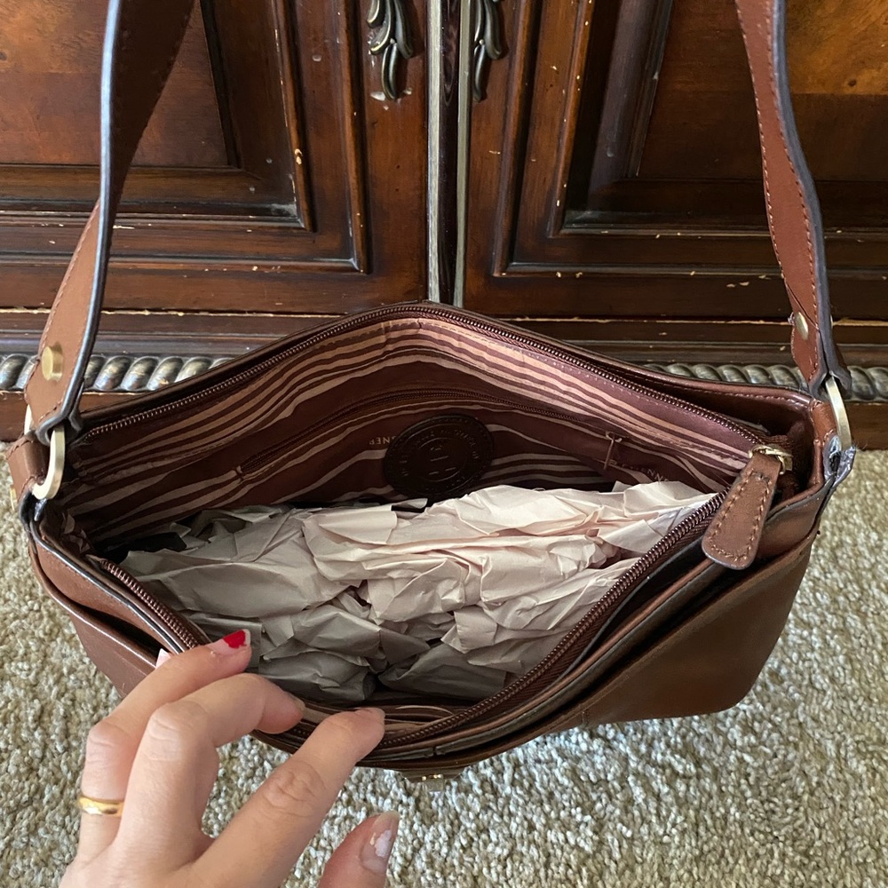 Etienne Aigner Brown Leather Shoulder Bag - Picture 4 of 6